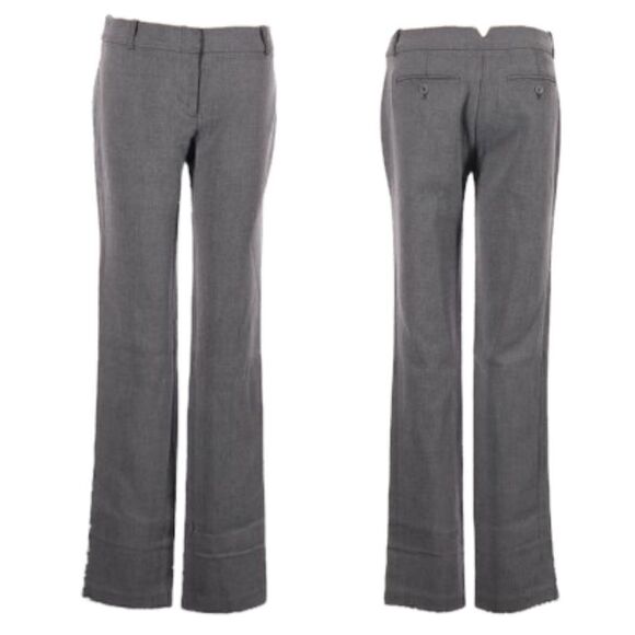 BCBGMAXAZRIA HEATHER GRAY STRETCH DRESS CAREER PANTS SIZE SMALL - Picture 2 of 8